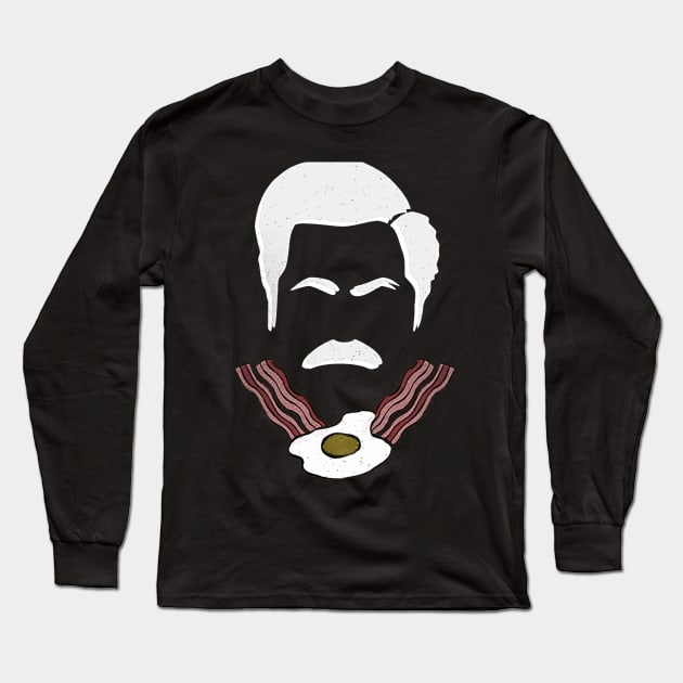 Ron Swanson Bacon and Eggs Black Shirt Long Sleeve T-Shirt by truefriend